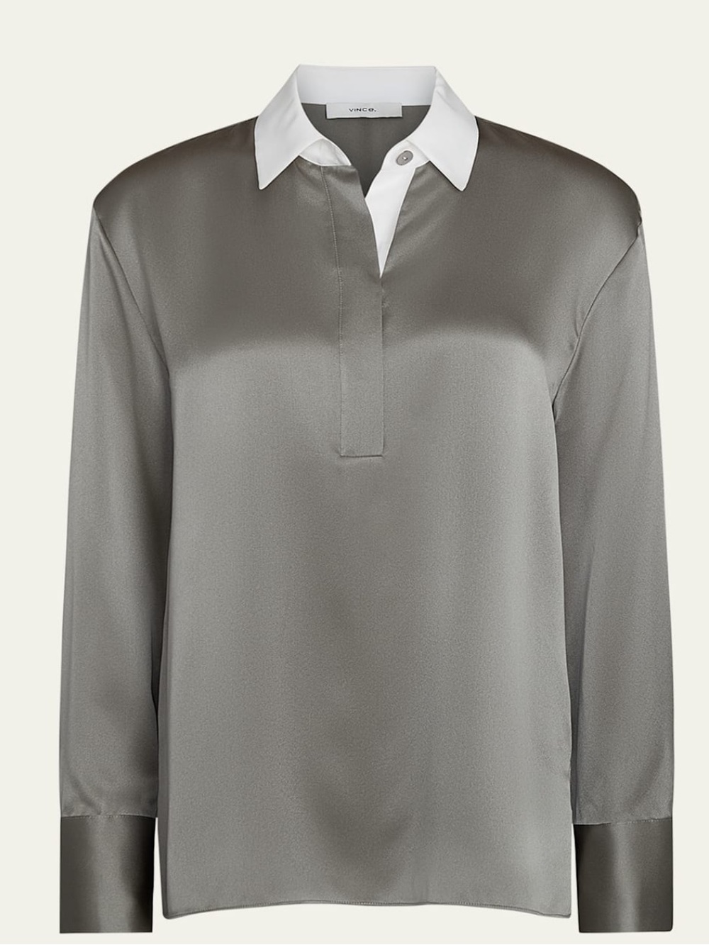 Vince Silk Satin Rugby Shirt